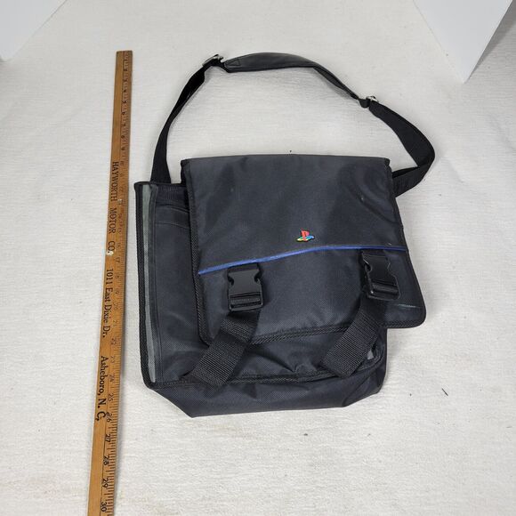 Vintage Sony PlayStation Bag Console System Black Travel Messenger Storage Bags - Picture 4 of 16